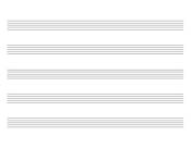 Landscape orientation blank sheet music with 5 very large staves per page
