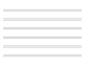 Landscape orientation blank sheet music with 6 small staves per page