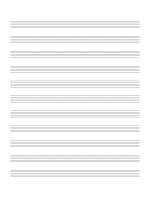 Blank sheet music with 11 medium staves per page