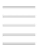 Blank sheet music with 5 very large staves per page