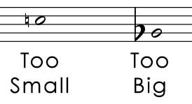 Avoid writing accidentals that are too big or too small