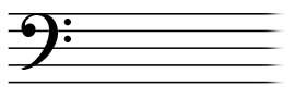 Example of a bass clef