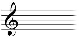 Example of a treble clef